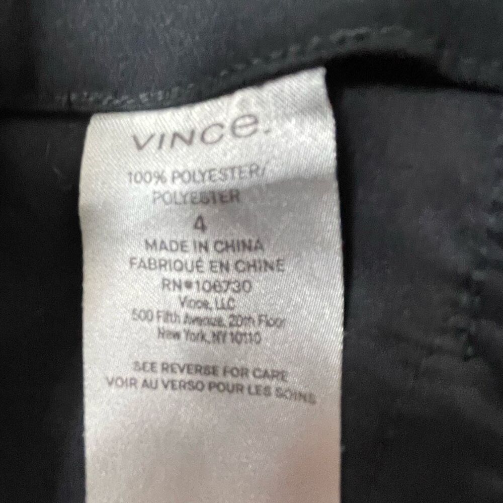 Vince Pleated Front Belted Shorts Black Size 4 - Picture 8 of 14